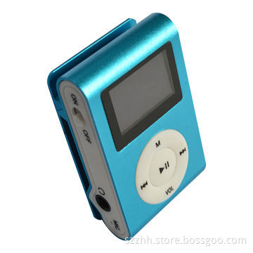 Clip-on MP3 Player, Supports 128MB-32GB Micro SD Card, 1.1-inch OLED Display Screen